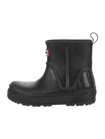 Pre-owned Hunter Rubber Rain Boots In Black