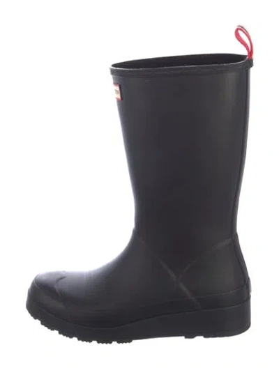 Pre-owned Hunter Rubber Rain Boots In Black