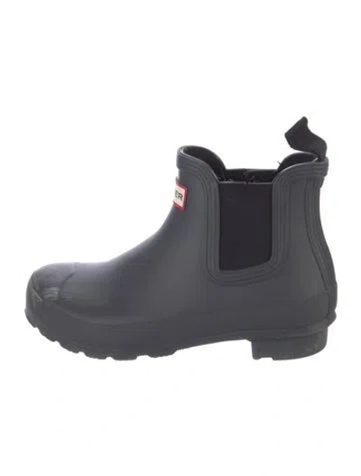 Pre-owned Hunter Rubber Rain Boots In Black
