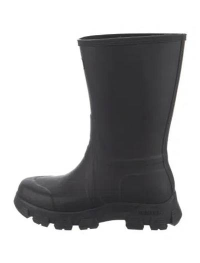 Pre-owned Hunter Rubber Rain Boots In Black