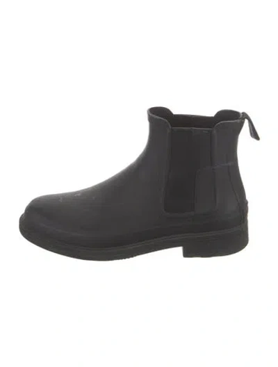 Pre-owned Hunter Rubber Rain Boots In Black