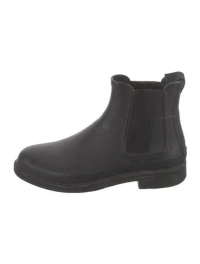Pre-owned Hunter Rubber Rain Boots In Black
