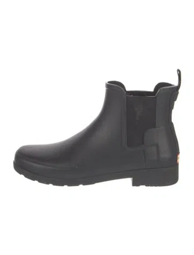 Pre-owned Hunter Rubber Rain Boots In Black