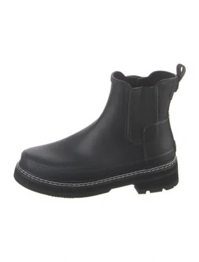 Pre-owned Hunter Rubber Rain Boots In Black
