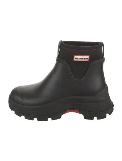 Pre-owned Hunter Rubber Rain Boots In Black