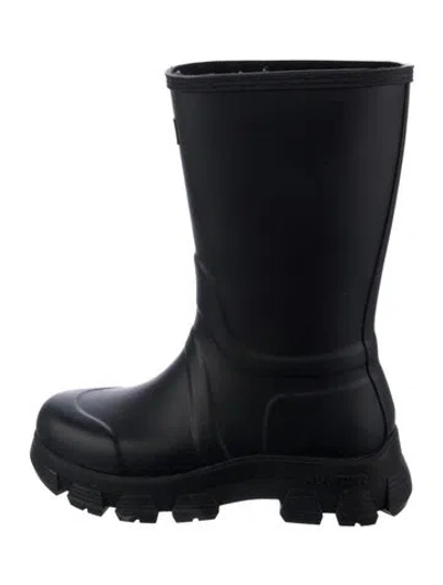 Pre-owned Hunter Rubber Rain Boots In Black