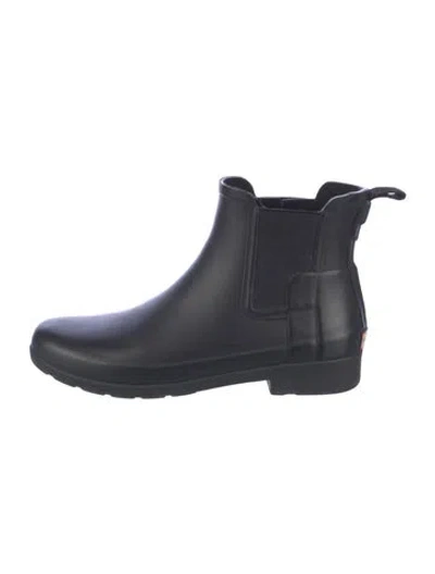 Pre-owned Hunter Rubber Rain Boots In Black