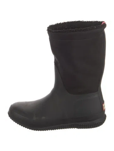 Pre-owned Hunter Rubber Rain Boots In Black