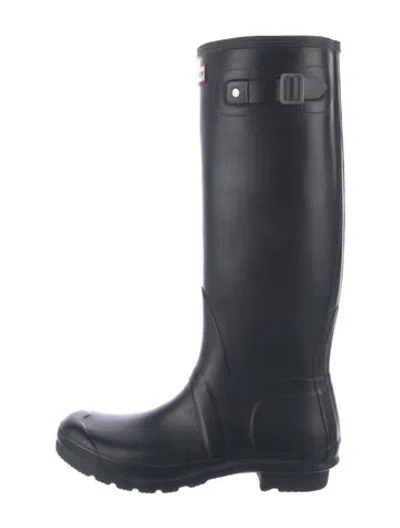 Pre-owned Hunter Rubber Rain Boots In Blue