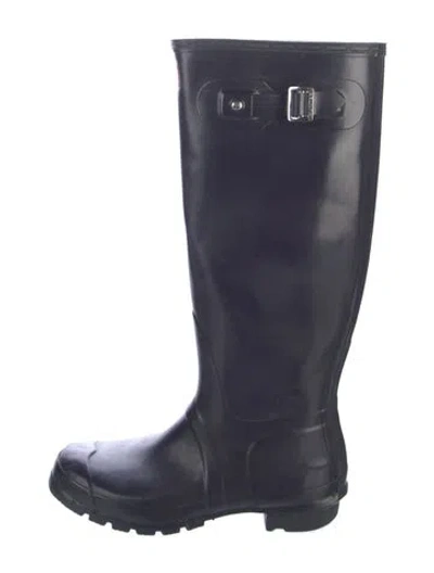 Pre-owned Hunter Rubber Rain Boots In Blue