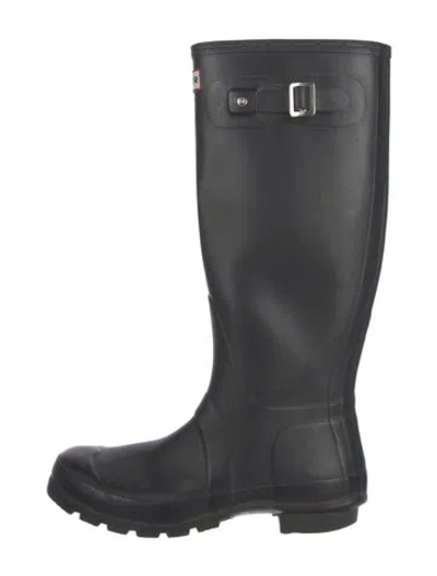 Pre-owned Hunter Rubber Rain Boots In Blue