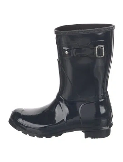 Pre-owned Hunter Rubber Rain Boots In Blue