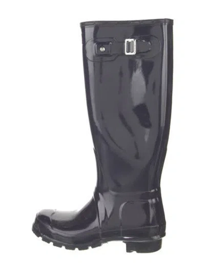 Pre-owned Hunter Rubber Rain Boots In Blue