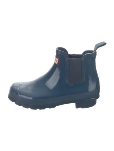 Pre-owned Hunter Rubber Rain Boots In Blue