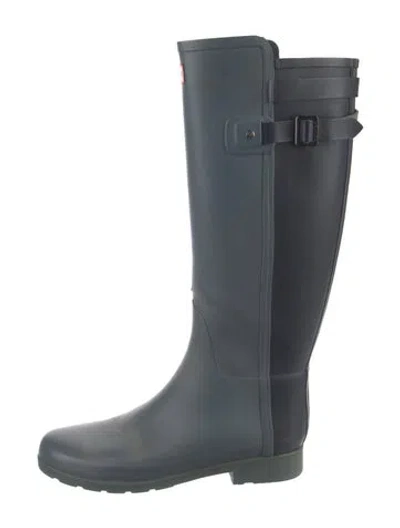 Pre-owned Hunter Rubber Rain Boots In Blue