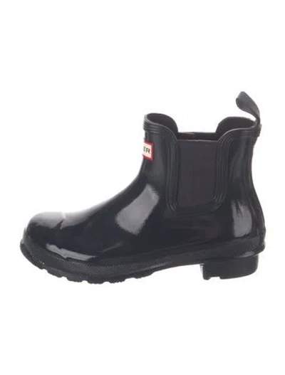 Pre-owned Hunter Rubber Rain Boots In Blue