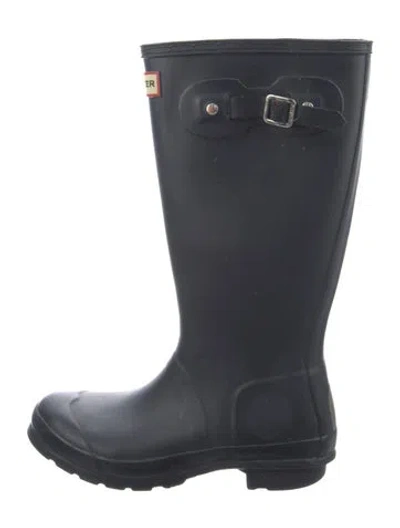Pre-owned Hunter Rubber Rain Boots In Blue