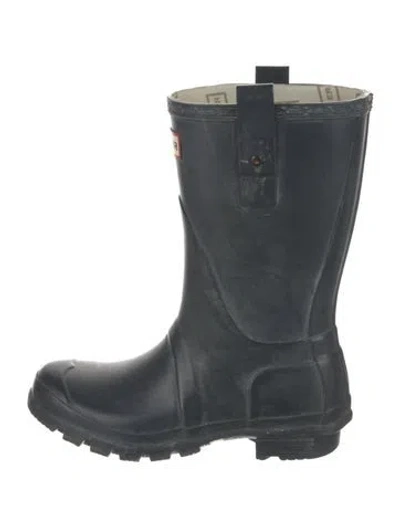Pre-owned Hunter Rubber Rain Boots In Blue
