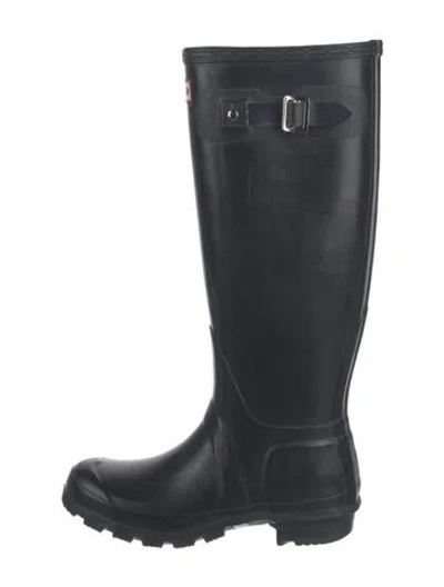 Pre-owned Hunter Rubber Rain Boots In Blue