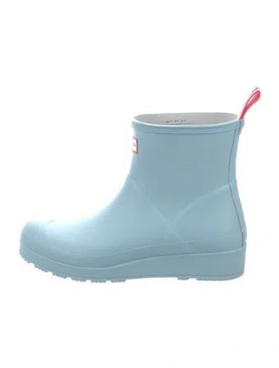 Pre-owned Hunter Rubber Rain Boots In Blue