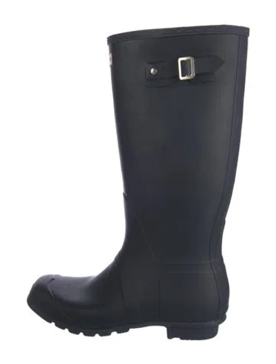 Pre-owned Hunter Rubber Rain Boots In Blue