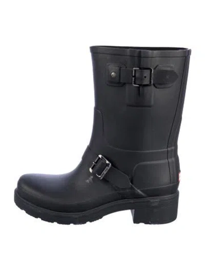 Pre-owned Hunter Rubber Rain Boots In Blue