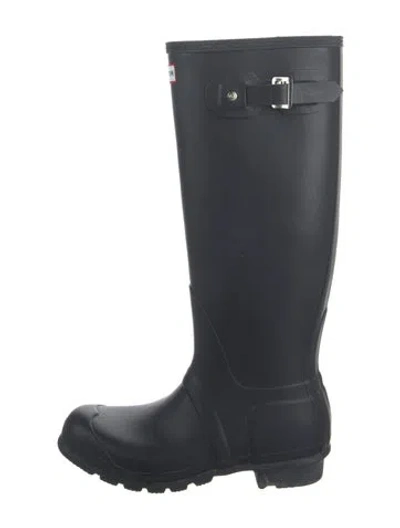 Pre-owned Hunter Rubber Rain Boots In Blue