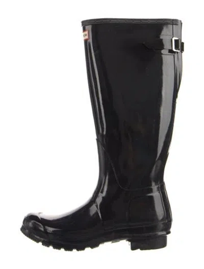 Pre-owned Hunter Rubber Rain Boots In Blue