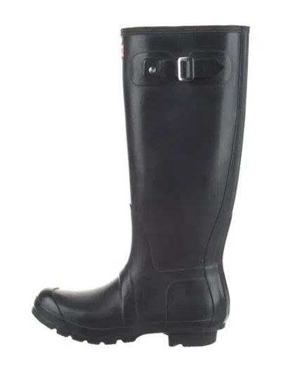 Pre-owned Hunter Rubber Rain Boots In Blue