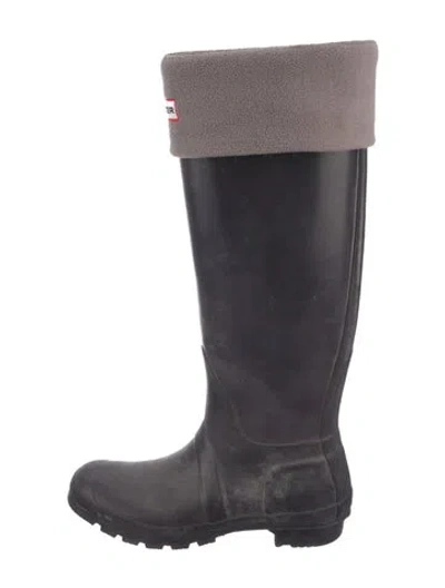 Pre-owned Hunter Rubber Rain Boots In Blue