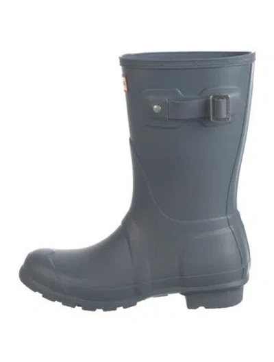 Pre-owned Hunter Rubber Rain Boots In Blue