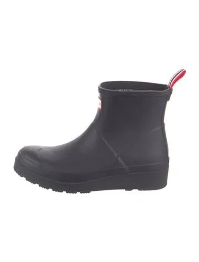 Pre-owned Hunter Rubber Rain Boots In Blue
