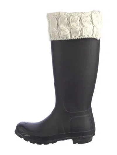 Pre-owned Hunter Rubber Rain Boots In Blue