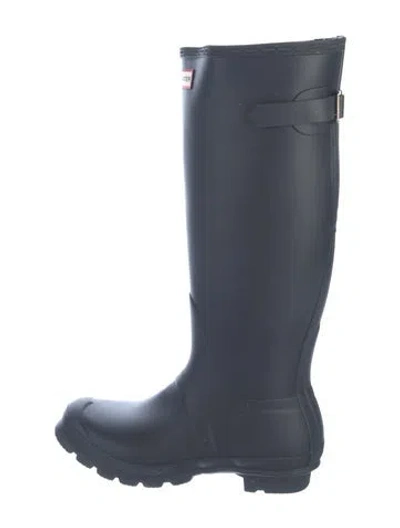 Pre-owned Hunter Rubber Rain Boots In Blue