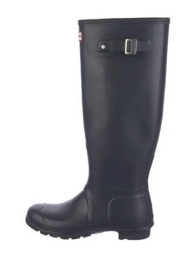 Pre-owned Hunter Rubber Rain Boots In Blue