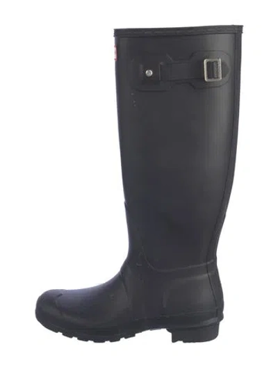 Pre-owned Hunter Rubber Rain Boots In Blue