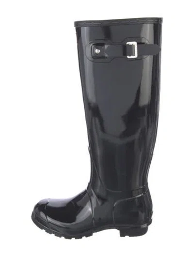 Pre-owned Hunter Rubber Rain Boots In Blue