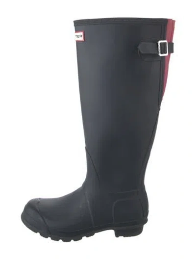 Pre-owned Hunter Rubber Rain Boots In Blue