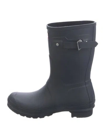 Pre-owned Hunter Rubber Rain Boots In Blue