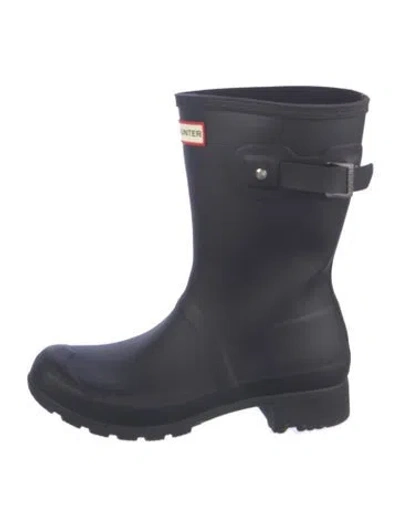 Pre-owned Hunter Rubber Rain Boots In Blue