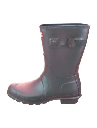 Pre-owned Hunter Rubber Rain Boots In Blue