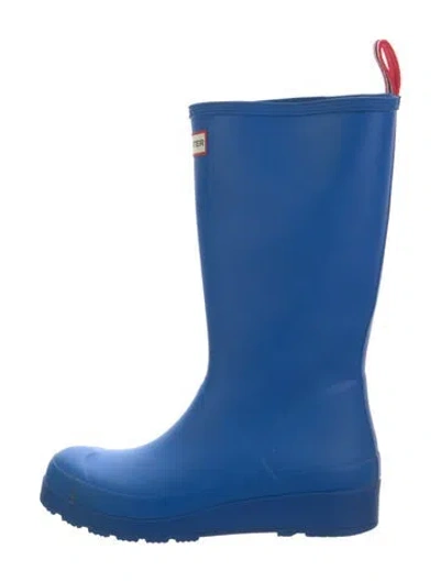 Pre-owned Hunter Rubber Rain Boots In Blue