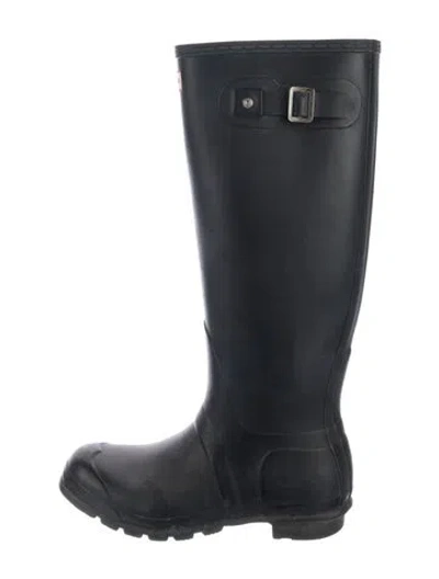 Pre-owned Hunter Rubber Rain Boots In Blue