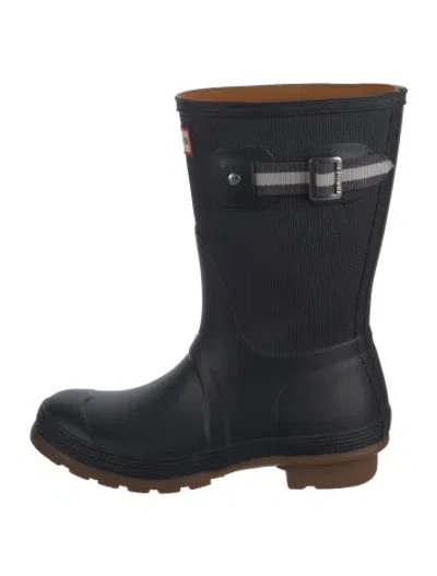 Pre-owned Hunter Rubber Rain Boots In Blue