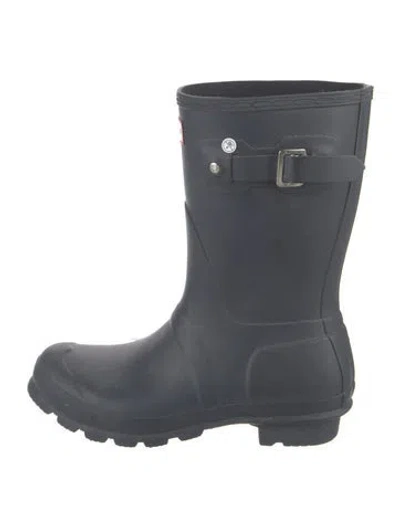 Pre-owned Hunter Rubber Rain Boots In Blue