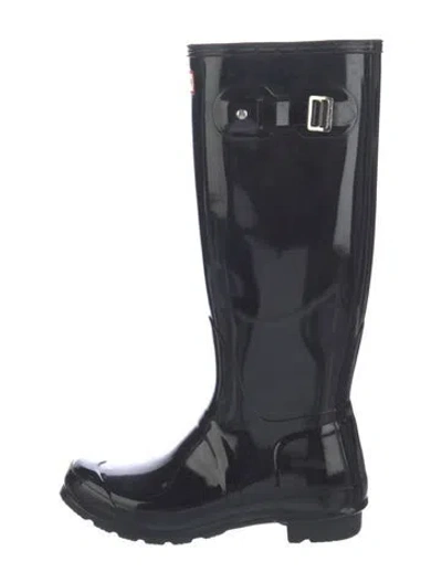 Pre-owned Hunter Rubber Rain Boots In Blue