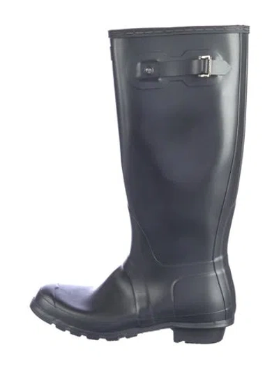 Pre-owned Hunter Rubber Rain Boots In Blue