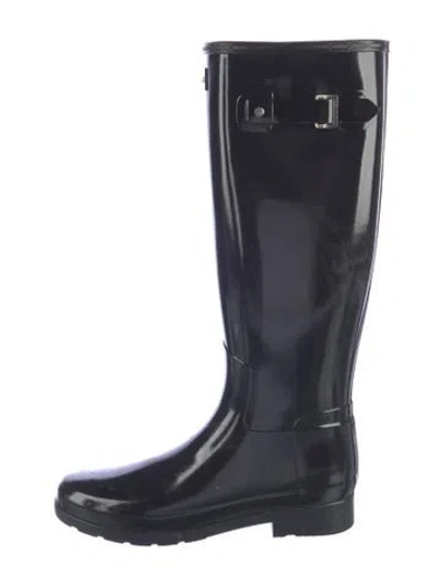 Pre-owned Hunter Rubber Rain Boots In Blue