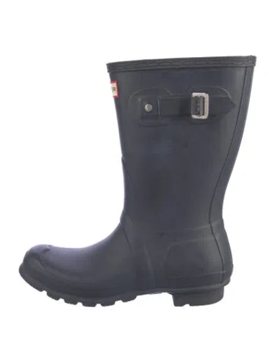 Pre-owned Hunter Rubber Rain Boots In Blue