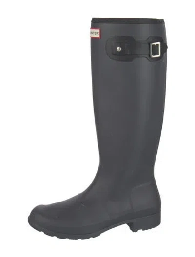 Pre-owned Hunter Rubber Rain Boots In Blue